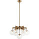 Bulbus LED 24 inch Aged Gold Brass Pendant Ceiling Light