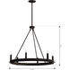 Dalvor 6 Light 36 inch Dark Bronze Pendant Ceiling Light
