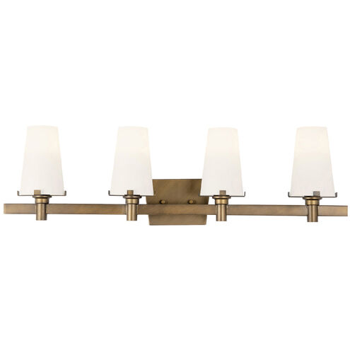 Hyde Park 4 Light 32 inch Vintage Gold Bath Bar Wall Light