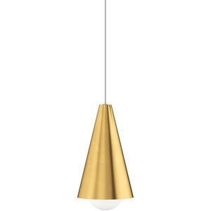Sean Lavin Mini Joni 1 Light 120 Natural Brass Low-Voltage Pendant Ceiling Light in Monopoint, Integrated LED