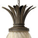 Plantation 1 Light 12.5 inch Pearl Bronze Outdoor Hanging Lantern