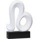 Leo Matte White and Matte Black Statue
