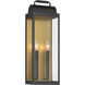 Calandra 2 Light 22 inch Sand Coal Black and Legacy Brass Outdoor Wall Lantern