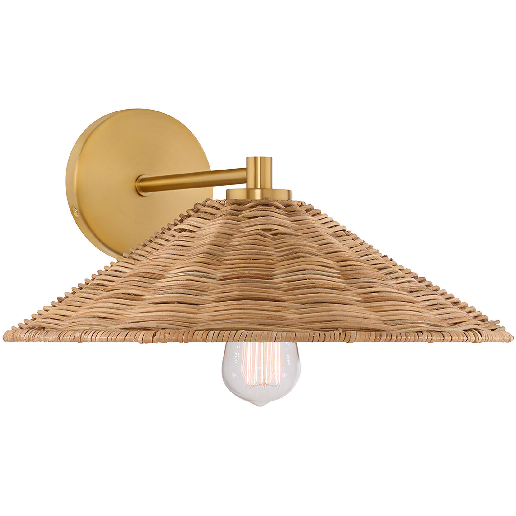 Bohemian 1 Light 15 inch Natural Brass Wall Sconce Wall Light