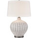 Brinley 29 inch 150.00 watt White with Pewter Table Lamp Portable Light