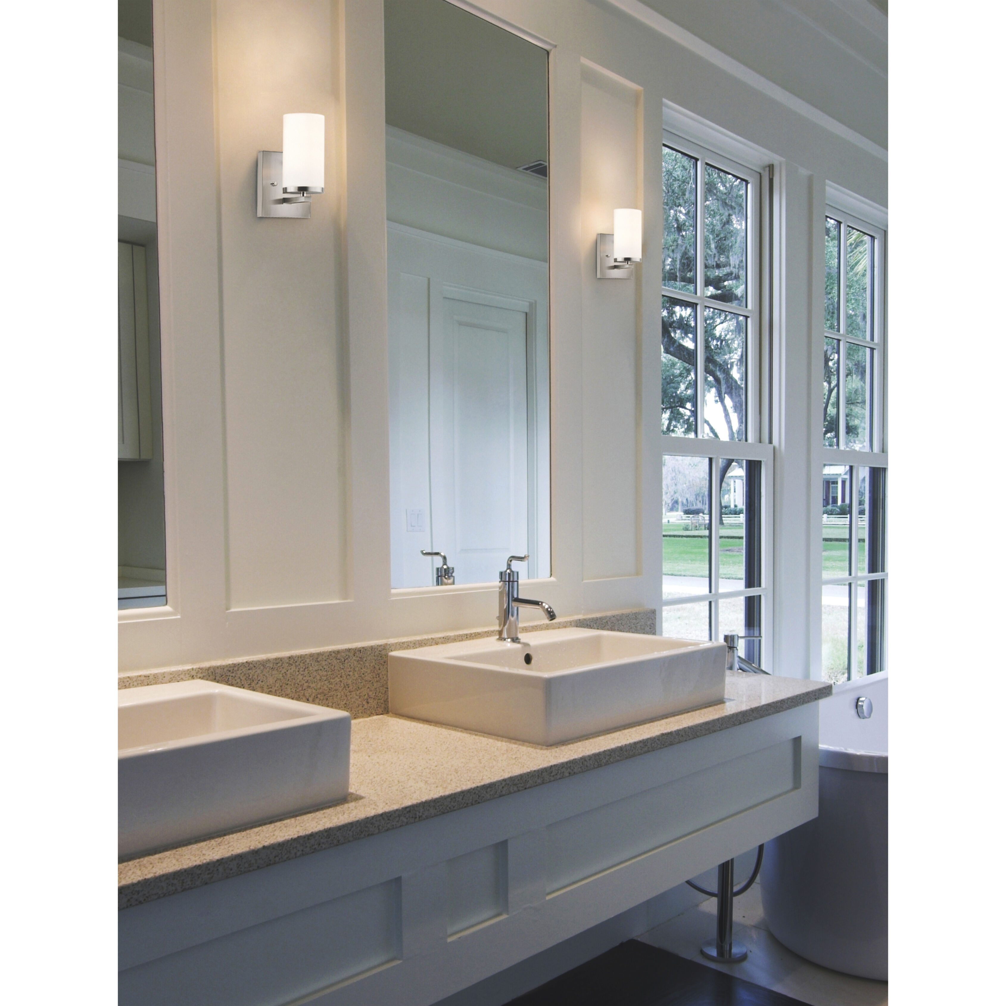 Lateral 1 Light 5 inch Satin Nickel Wall Sconce Wall Light