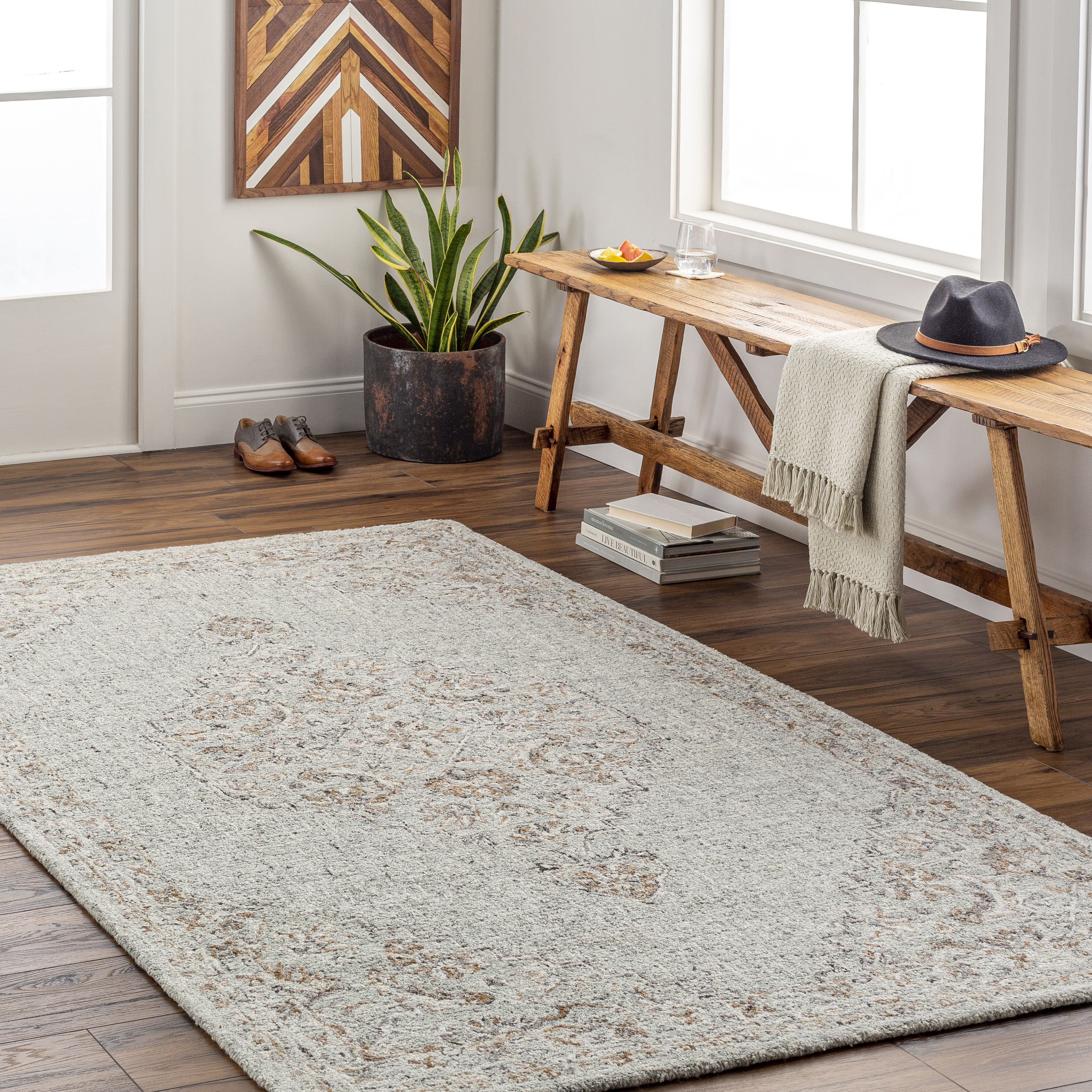 Symphony 36 X 24 inch Light Sage Rug in 2 x 3, Rectangle
