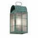 Durham 1 Light 13 inch Verde Green Outdoor Sconce in Seedy Glass, Brass Traditions by Innovations Lighting
