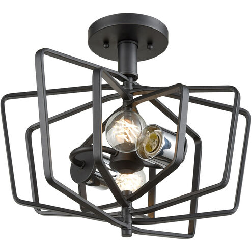 Inuvik 2 Light Multiple Finishes and Graphite Semi-Flush Mount Ceiling Light