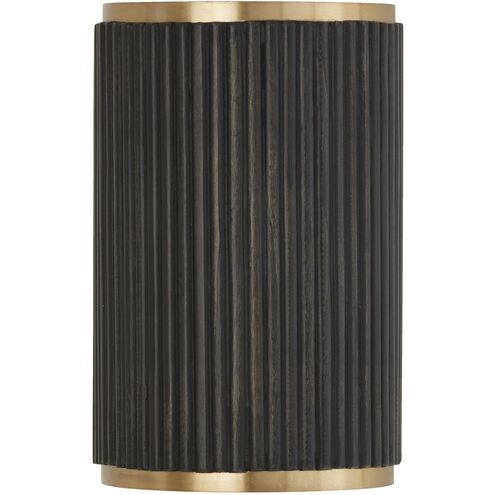 Donovan 2 Light 7.5 inch Black Stain and Matte Brass Sconce Wall Light
