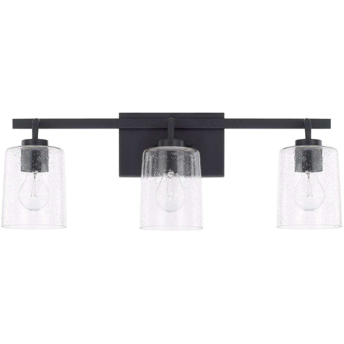 Greyson 3 Light 25 inch Matte Black Vanity Light Wall Light