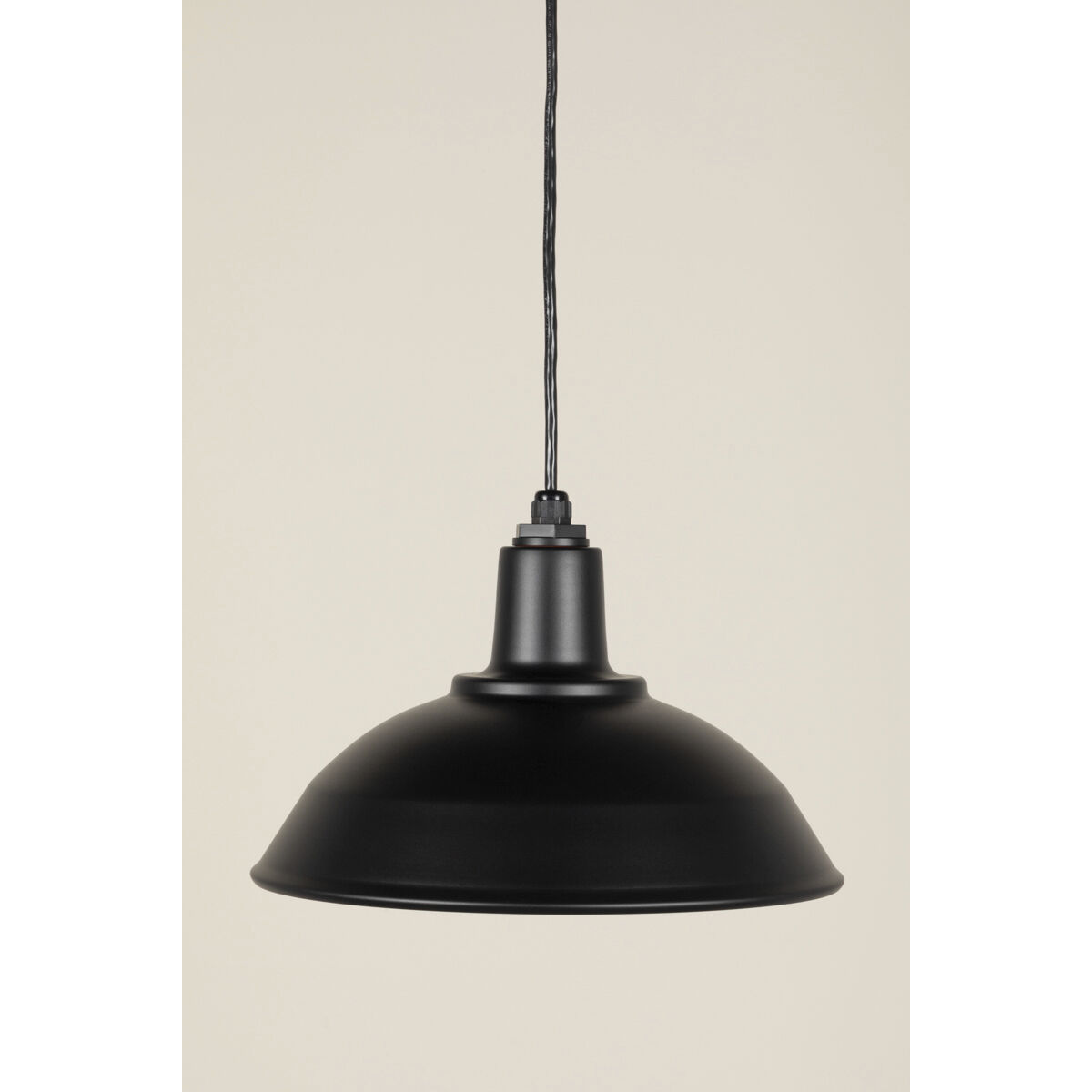 Rlm Structure 1 Light 16 inch Matte Black Pendant Ceiling Light, RLM Essentials