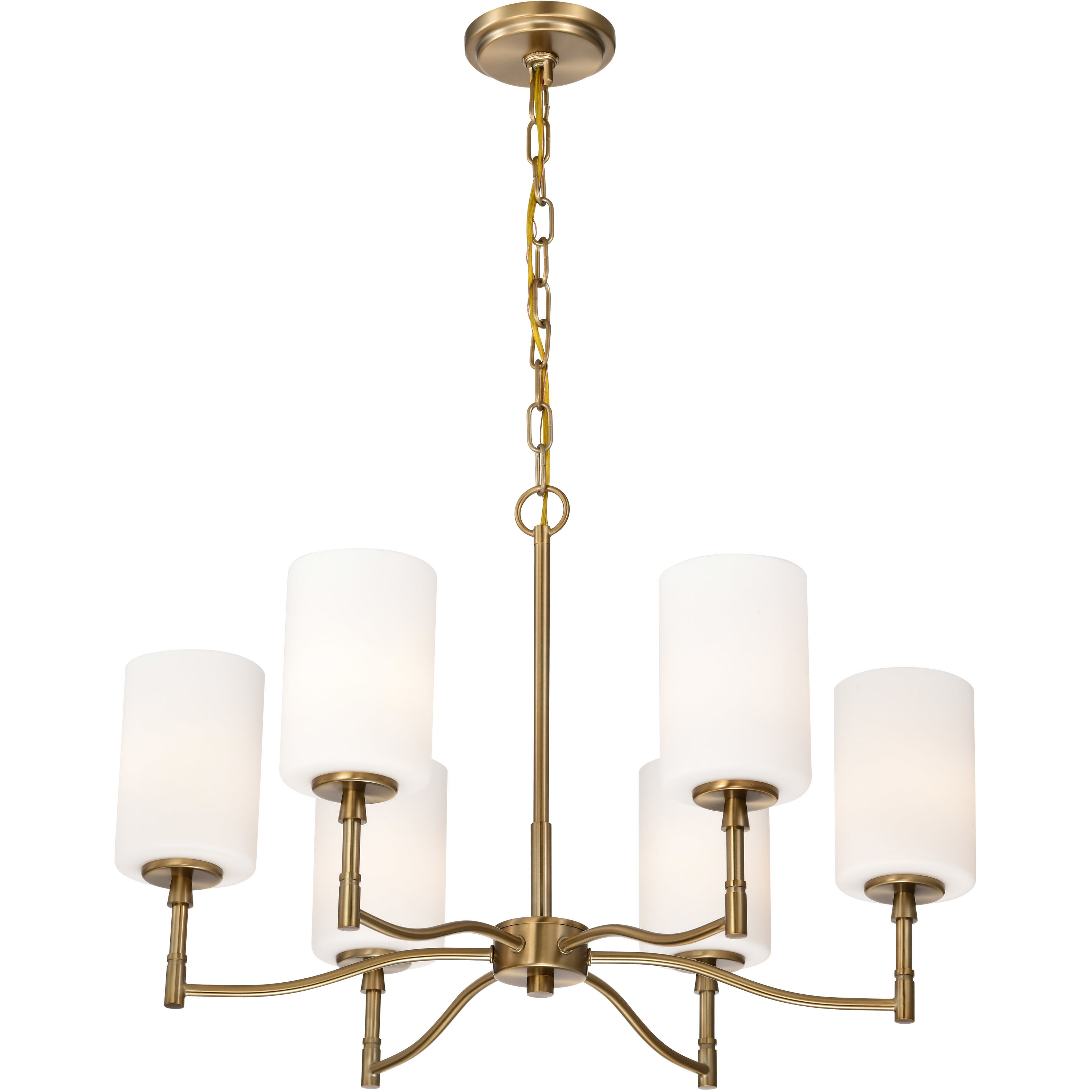 Liam 25 inch Burnished Brass Chandelier Ceiling Light