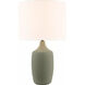 Richard June Sayer 22.28 inch 60 watt Sage Stoneware Table Lamp Portable Light