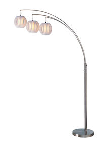 Deion 91 inch 9.00 watt Polished Steel Arc Lamps Portable Light