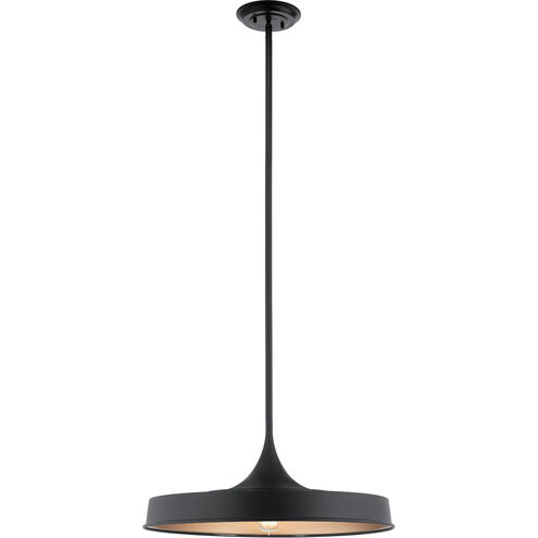 Elias 1 Light 22 inch Black Pendant/Semi Flush Ceiling Light