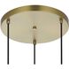 Baxter 3 Light 20 inch Satin Gold Pendant Ceiling Light