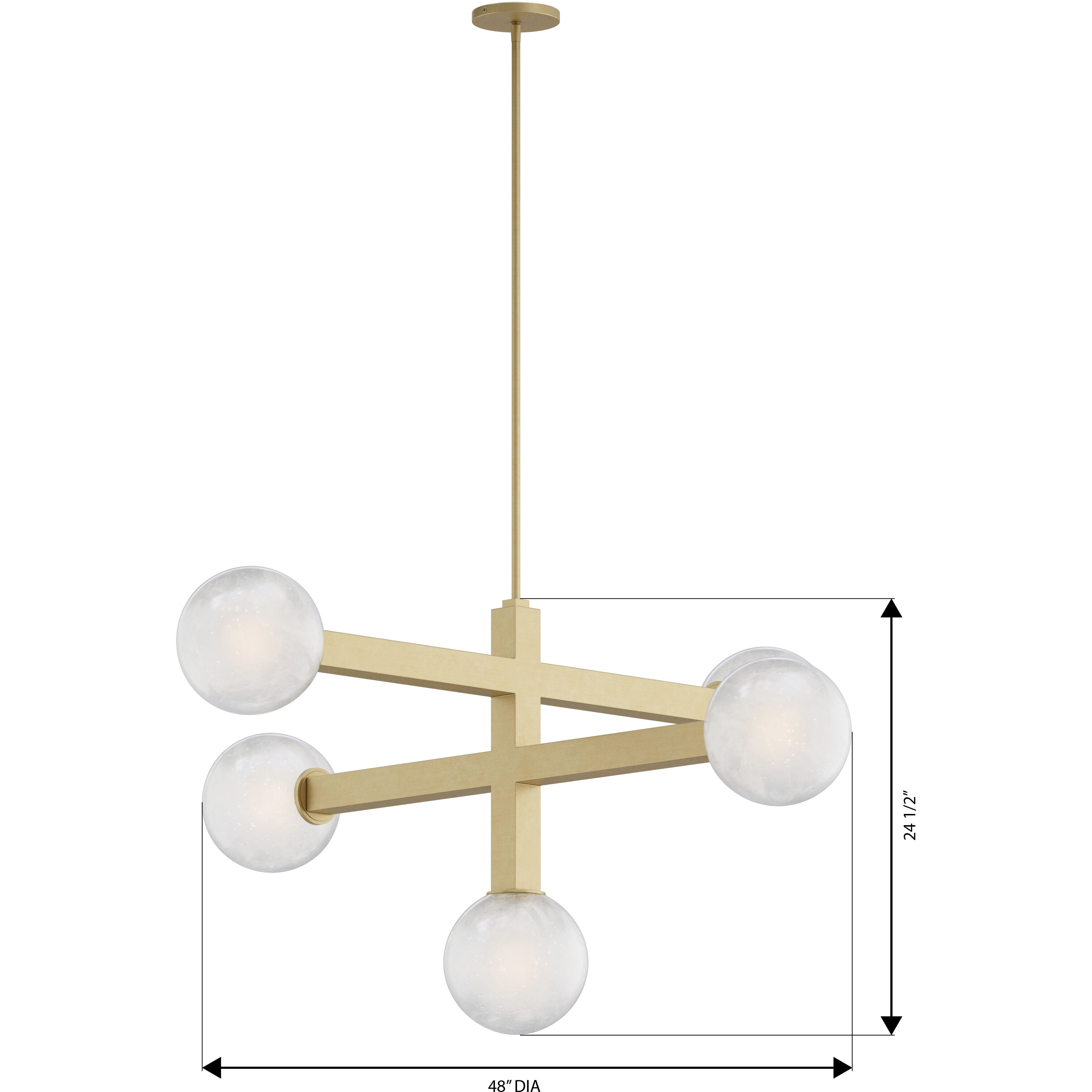 Narra 5 Light 47 inch Legacy Brass Chandelier Ceiling Light