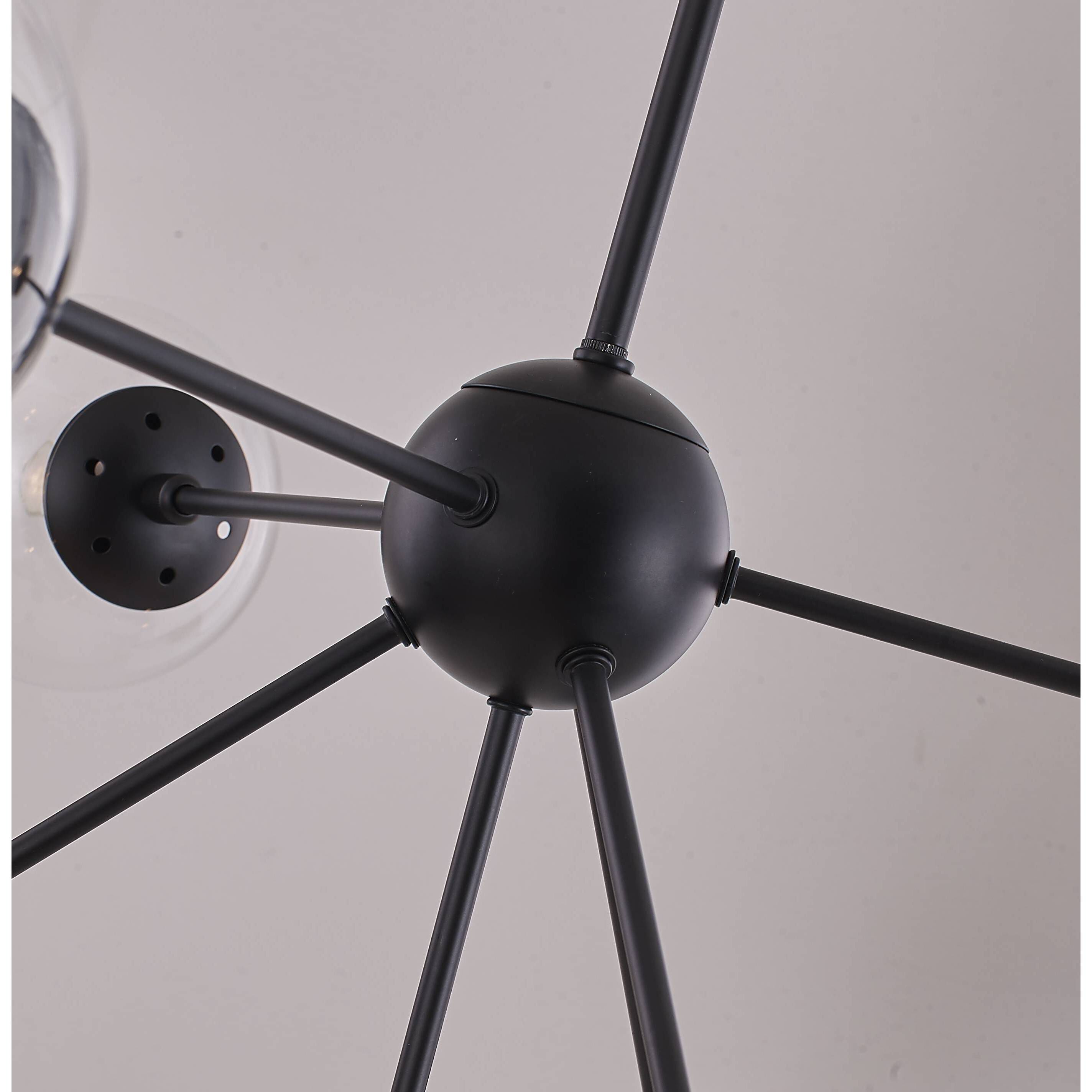 Canada 7 Light 34.2 inch Black Chandelier Ceiling Light
