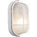 Aria 1 Light 9 inch White Outdoor Bulkhead