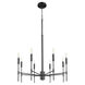Hamilton 8 Light 28 inch Matte Black Chandelier Ceiling Light