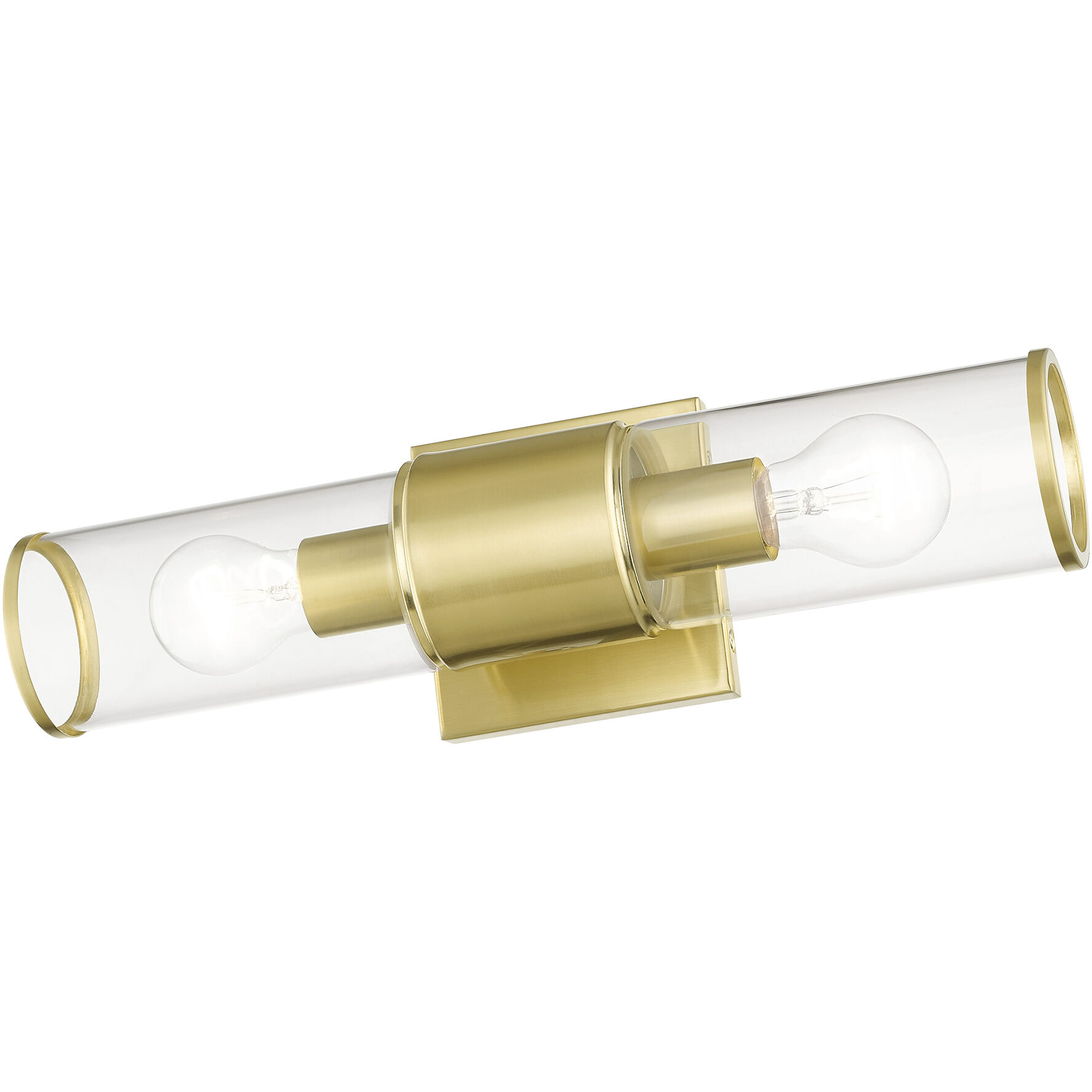 Quincy 2 Light 16 inch Satin Brass Vanity Sconce Wall Light