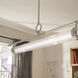 Riven Linear Chandelier Ceiling Light in Polished Nickel