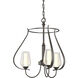 Flora 3 Light 19.4 inch Oil Rubbed Bronze Chandelier Ceiling Light in Seeded with Opal