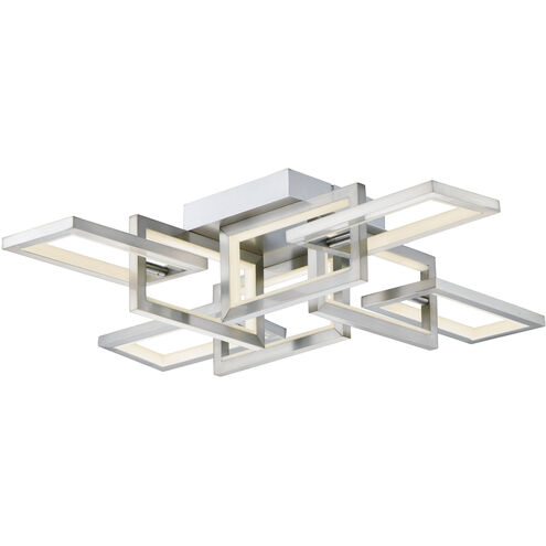 Link LED 29.25 inch Satin Nickel Flush Mount Chandelier Ceiling Light