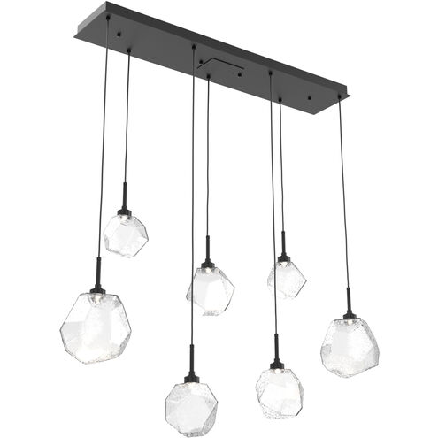 Gem LED 46.7 inch Matte Black Linear Pendant Ceiling Light in 3000K LED, Clear, Multi-Port