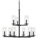 Crosby 9 Light Black Chandelier Ceiling Light