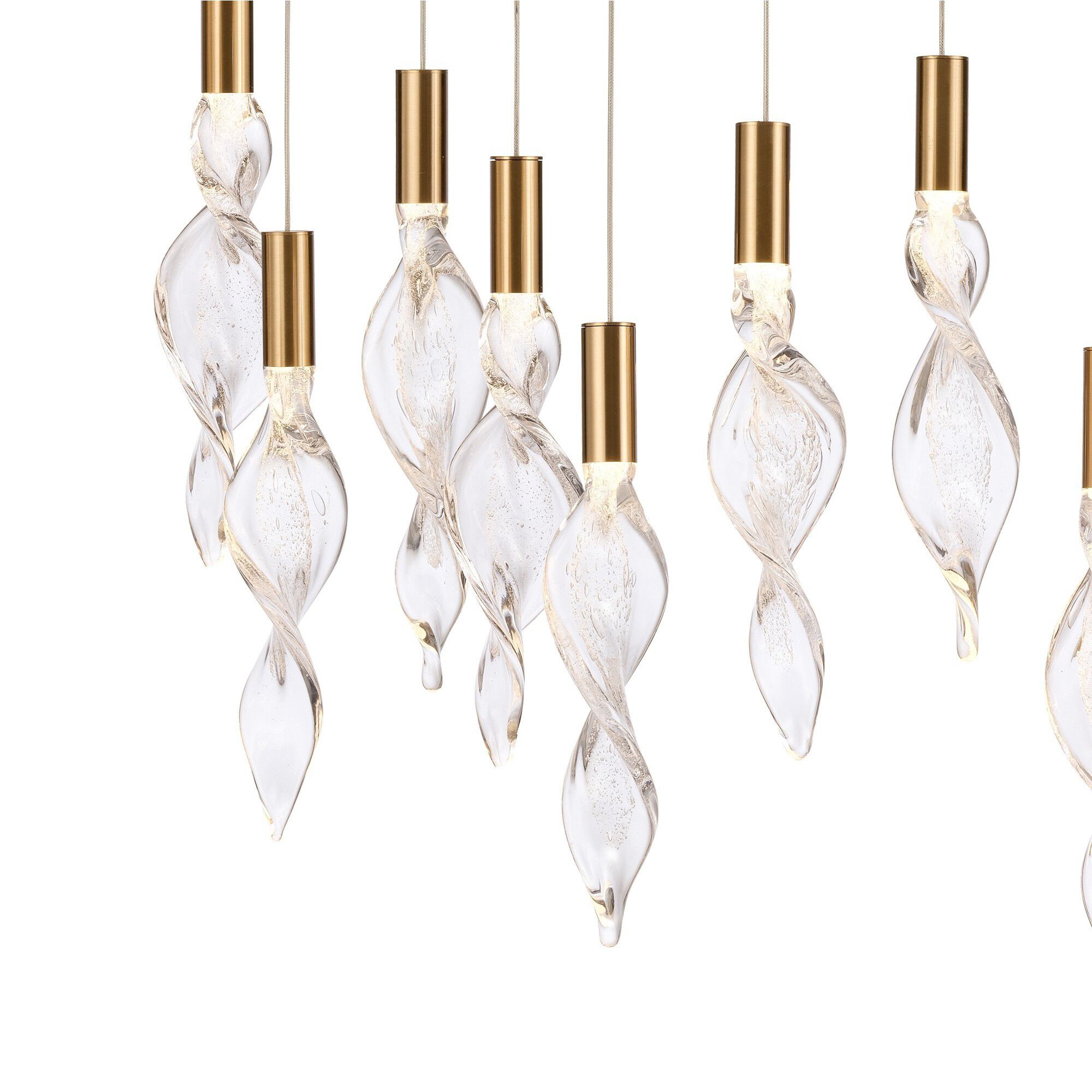 Aurora LED 10 inch Natural Brass Pendant Ceiling Light