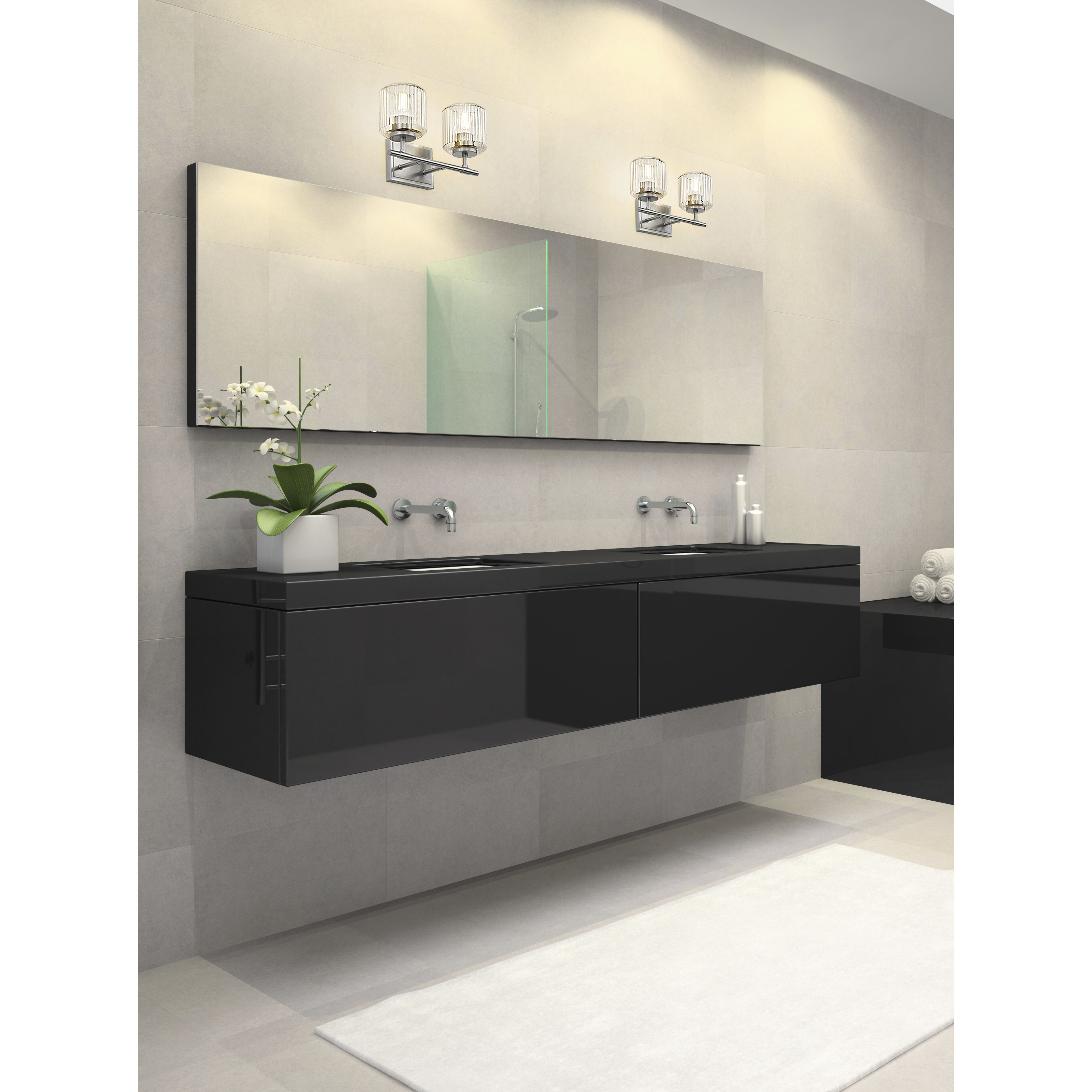 Landon 2 Light 14 inch Brushed Nickel Vanity Wall Light