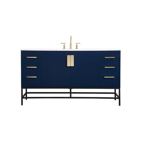 Eugene 60 X 22 X 34 inch Blue Vanity Sink Set
