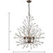 Crislett 6 Light 31 inch Sunglow Bronze Chandelier Ceiling Light
