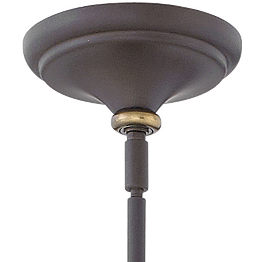Academy 1 Light 6.5 inch Oil Rubbed Bronze with Heritage Brass Indoor Pendant Ceiling Light