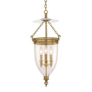 Hanover 3 Light 12 inch Aged Brass Pendant Ceiling Light