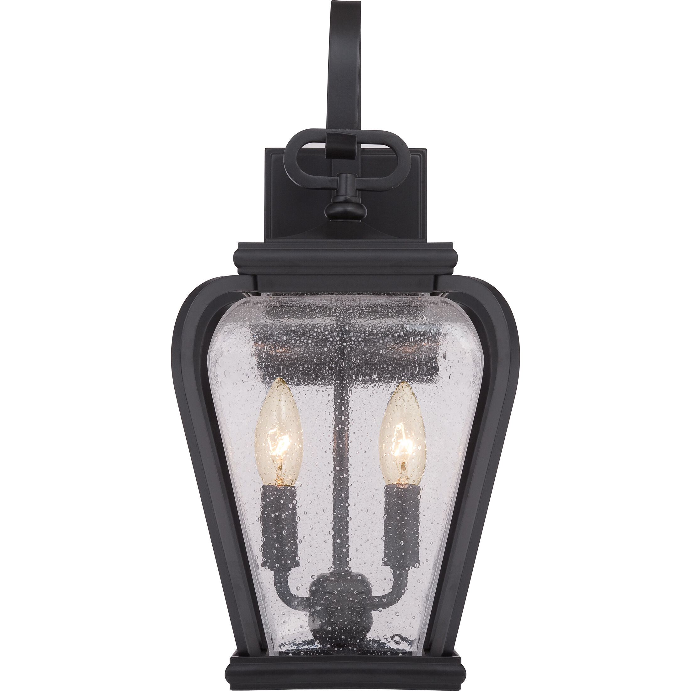 Province 2 Light 18 inch Mystic Black Outdoor Wall Lantern