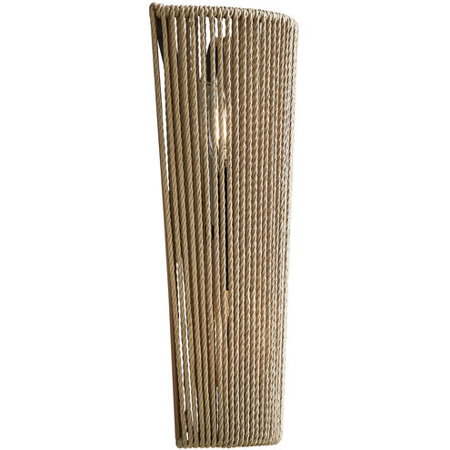 Eco Wall Sconce Wall Light in Matte Black, Natural