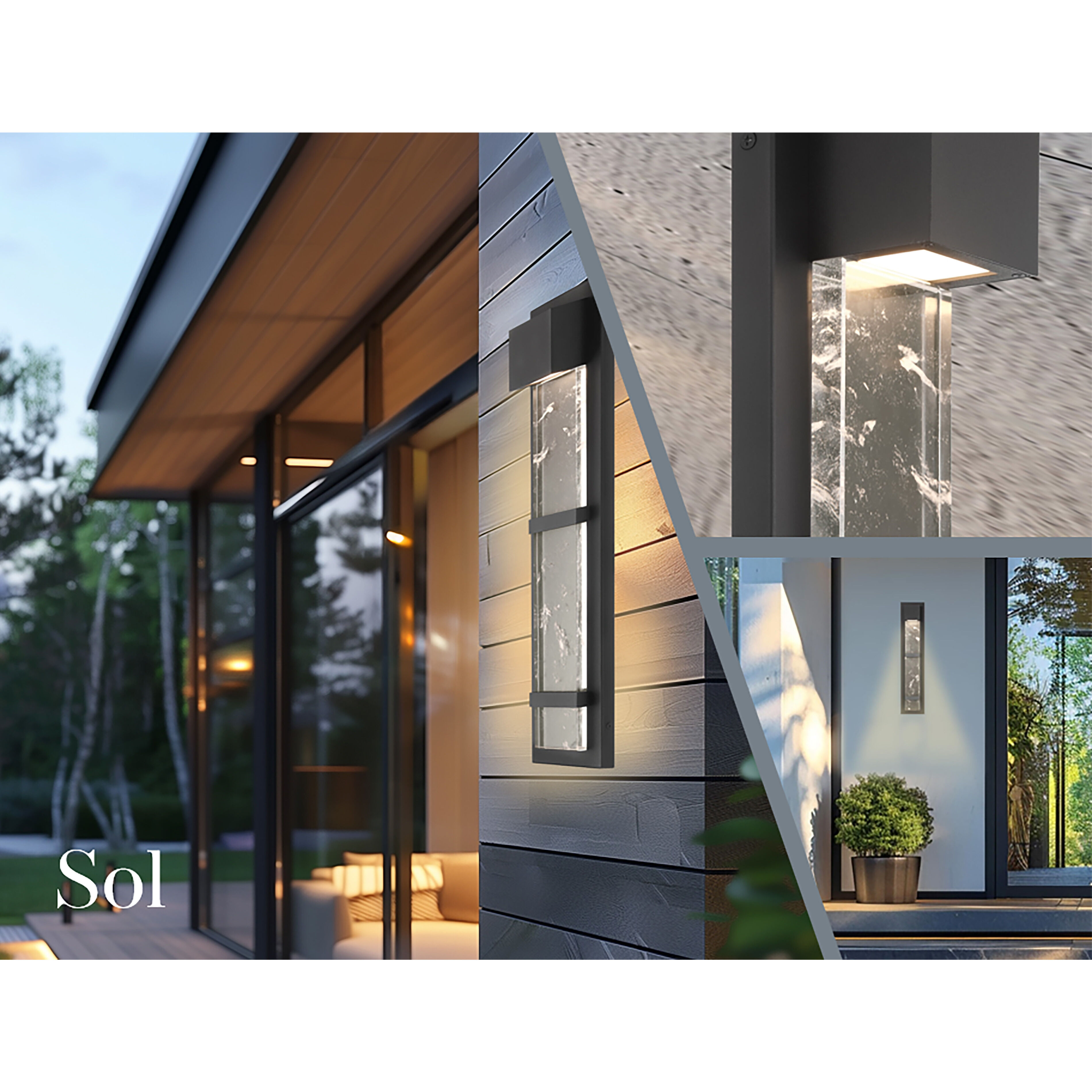 Sol Outdoor Wall Sconce in Sand Coal, Great Outdoors