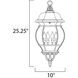 Crown Hill 4 Light 10 inch Black Outdoor Hanging Lantern