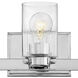Miley LED 22 inch Chrome Vanity Light Wall Light in Clear