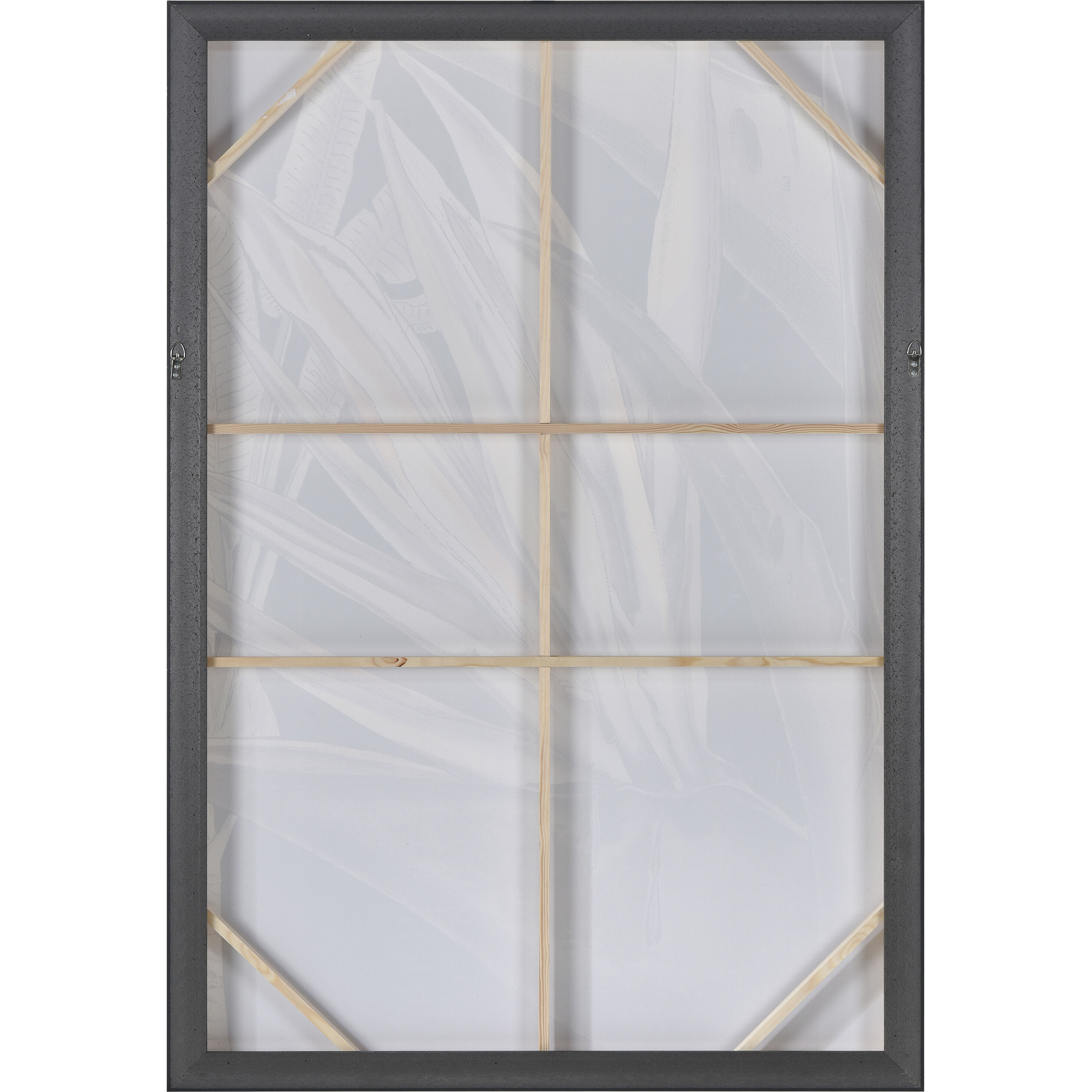 Lush I Green with Black and Wood Tone Framed Wall Art