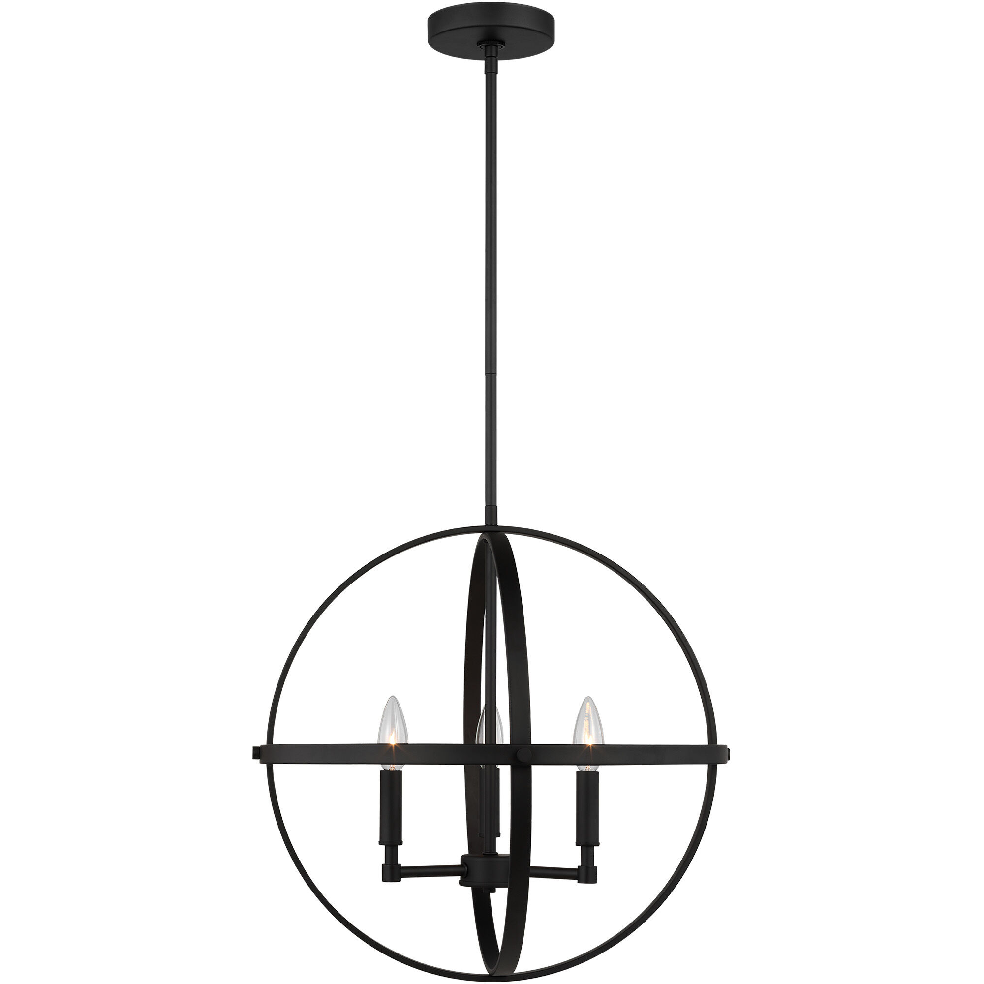 Exmoore 3 Light 19 inch Midnight Black Pendant Ceiling Light