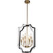 Canada 8 Light 18.8 inch Black and Clear Chandelier Ceiling Light
