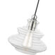 Everett 1 Light 9 inch Brushed Nickel with Chrome Finish Accents Pendant Ceiling Light