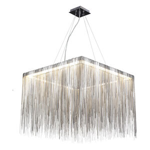 Fountain Ave LED 24 inch Chrome Hanging Chandelier Ceiling Light