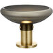 Avroko Morgan 11.8 inch 14.00 watt Hand-Rubbed Antique Brass with Smoke Glass Table Lamp Portable Light