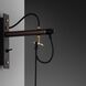 Hooked Wall Light in Graphite / Brass, Nude
