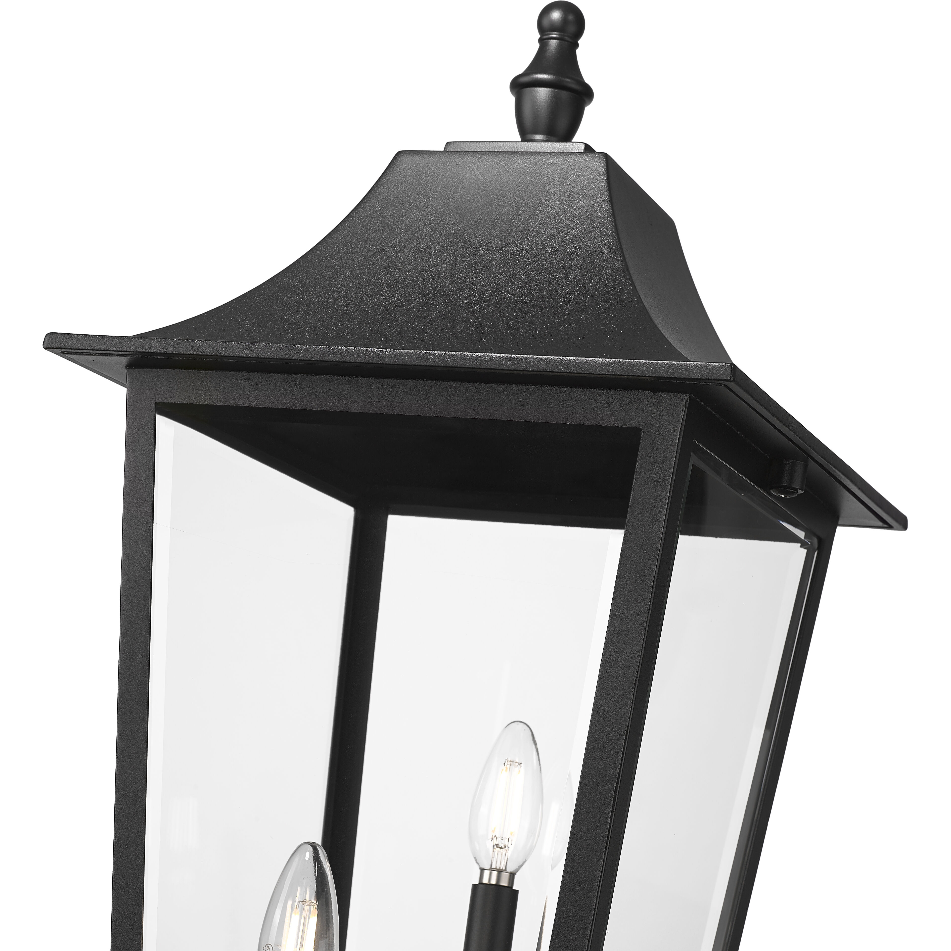 Gannon 3 Light 149.5 inch Black Outdoor Post Mounted Fixture in G9